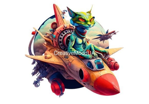 Alien Cat on a Fighter Plane Embroidery Review