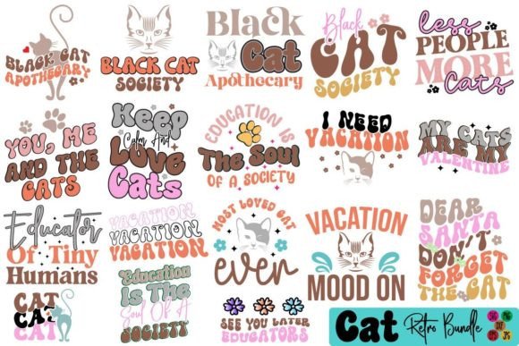 Cat Retro Bundle Review for Embroidery Projects