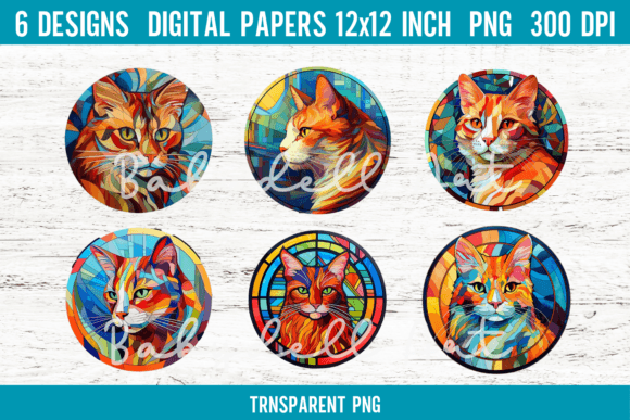 Cat Stained Glass PNG Review