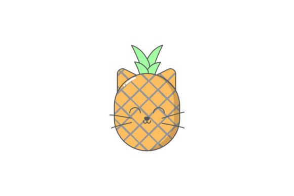 Cat Sticker Icon Fruit Plant Pineapple Review