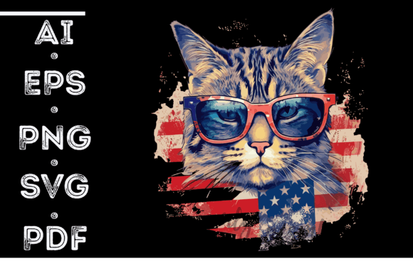 Cat Sunglasses American Flag Embroidery Design Review