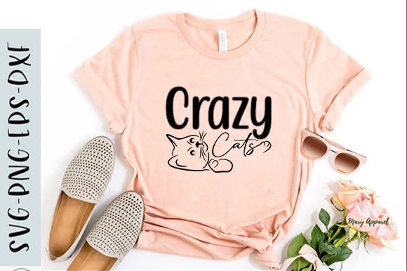 Cat T-shirt Design: Crazy Cats
