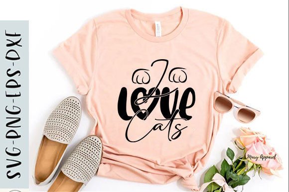 Cat T-shirt Design for Embroidery Projects