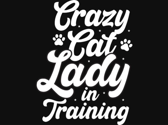 Crazy Cat Lady Typographic Tshirt Design Review