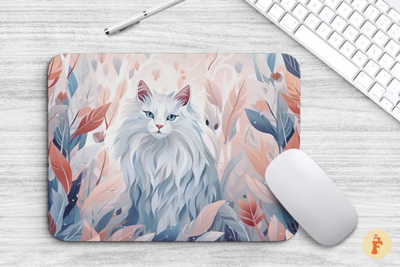 Mouse Pad Adorable White Fluffy Cat Review