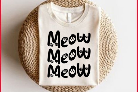 Retro Cat T-shirt Design Meow Review